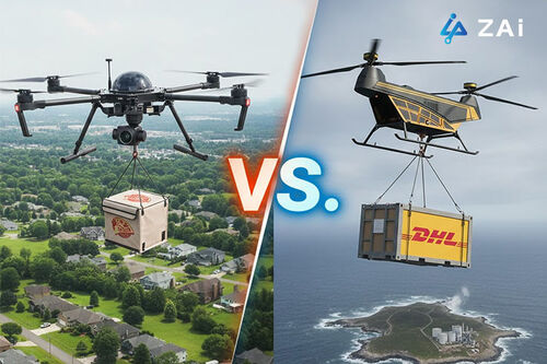 trường hợp công ty mới nhất về Comparing Delivery Drone Solutions Vs. Industrial Cargo Drone Solutions